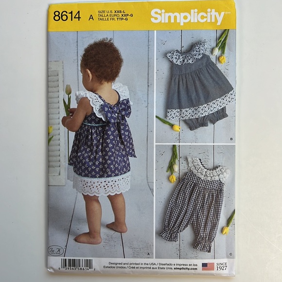 Lot of 3 Baby Sewing Patterns New Look R10542 - New Look D0941 - Simplicity 8614 - Picture 4 of 15